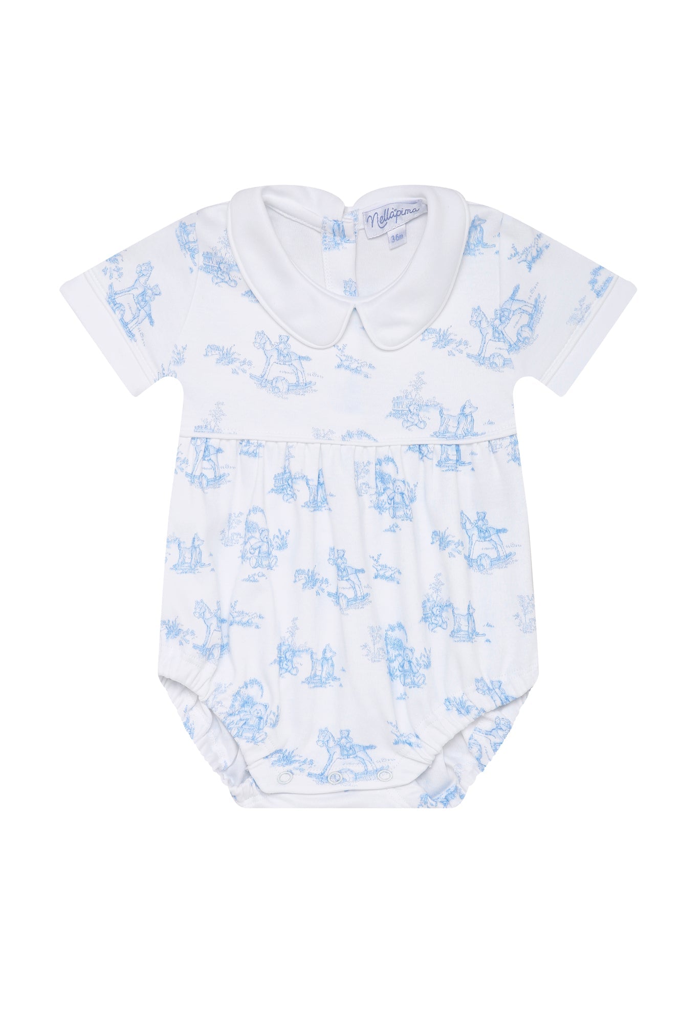 Image of Blue Toile Baby Bubble