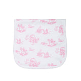 Pink Toile Burp Cloth