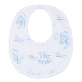 Blue Toile Baby Bib