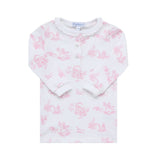 Pink Toile Baby Pajamas