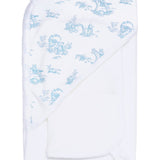 Blue Toile Hooded Towel