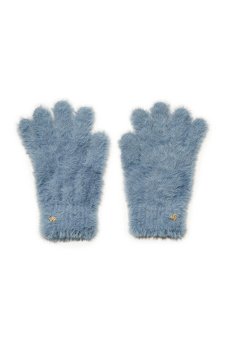Dusty Sky Faux Angora Gloves