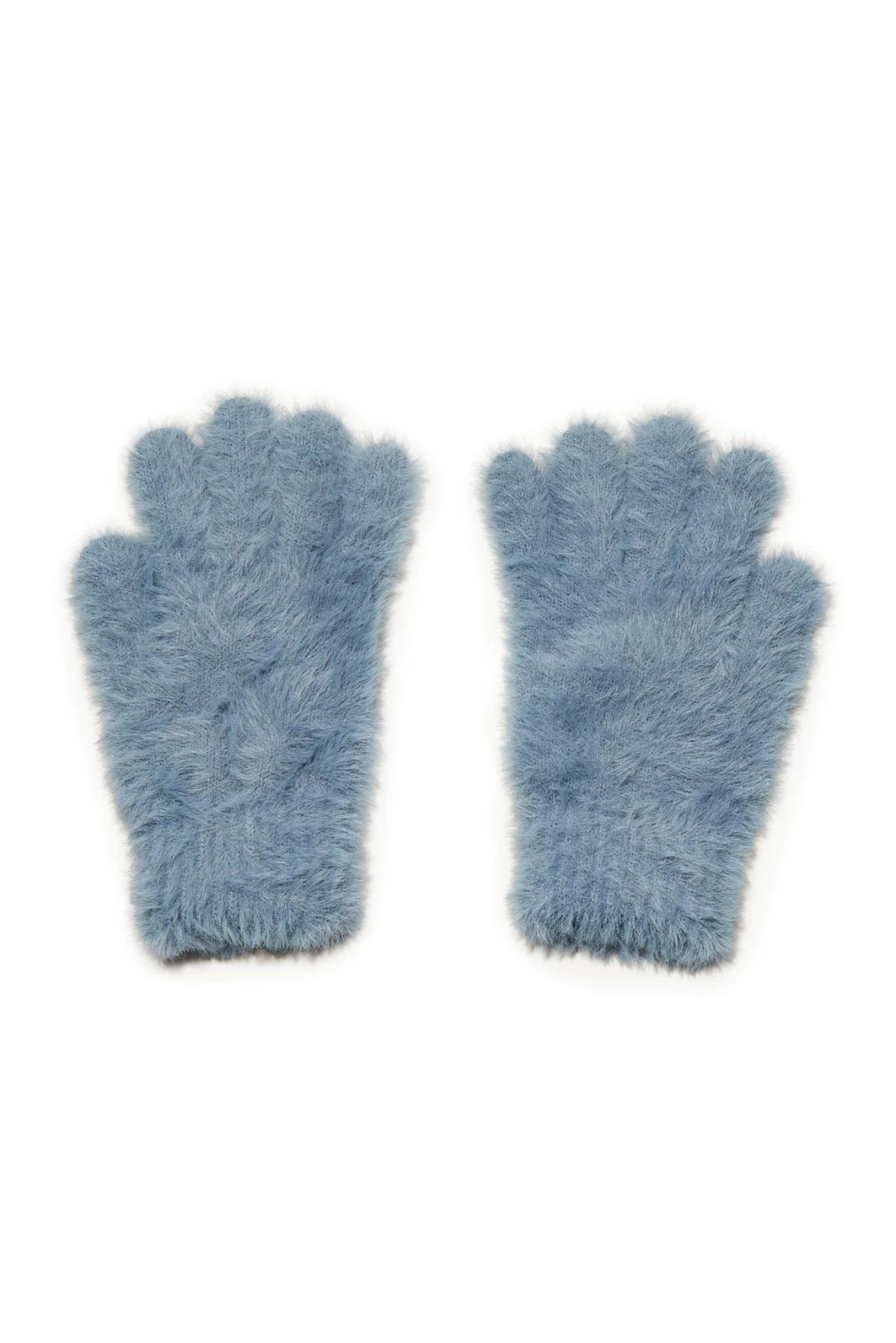 Image of Dusty Sky Faux Angora Gloves