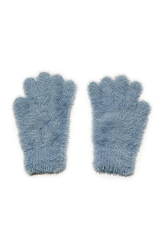 Dusty Sky Faux Angora Gloves