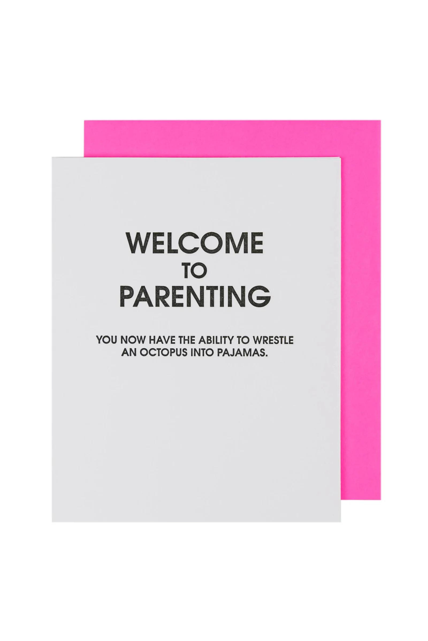 Welcome to Parenting Letterpress Card