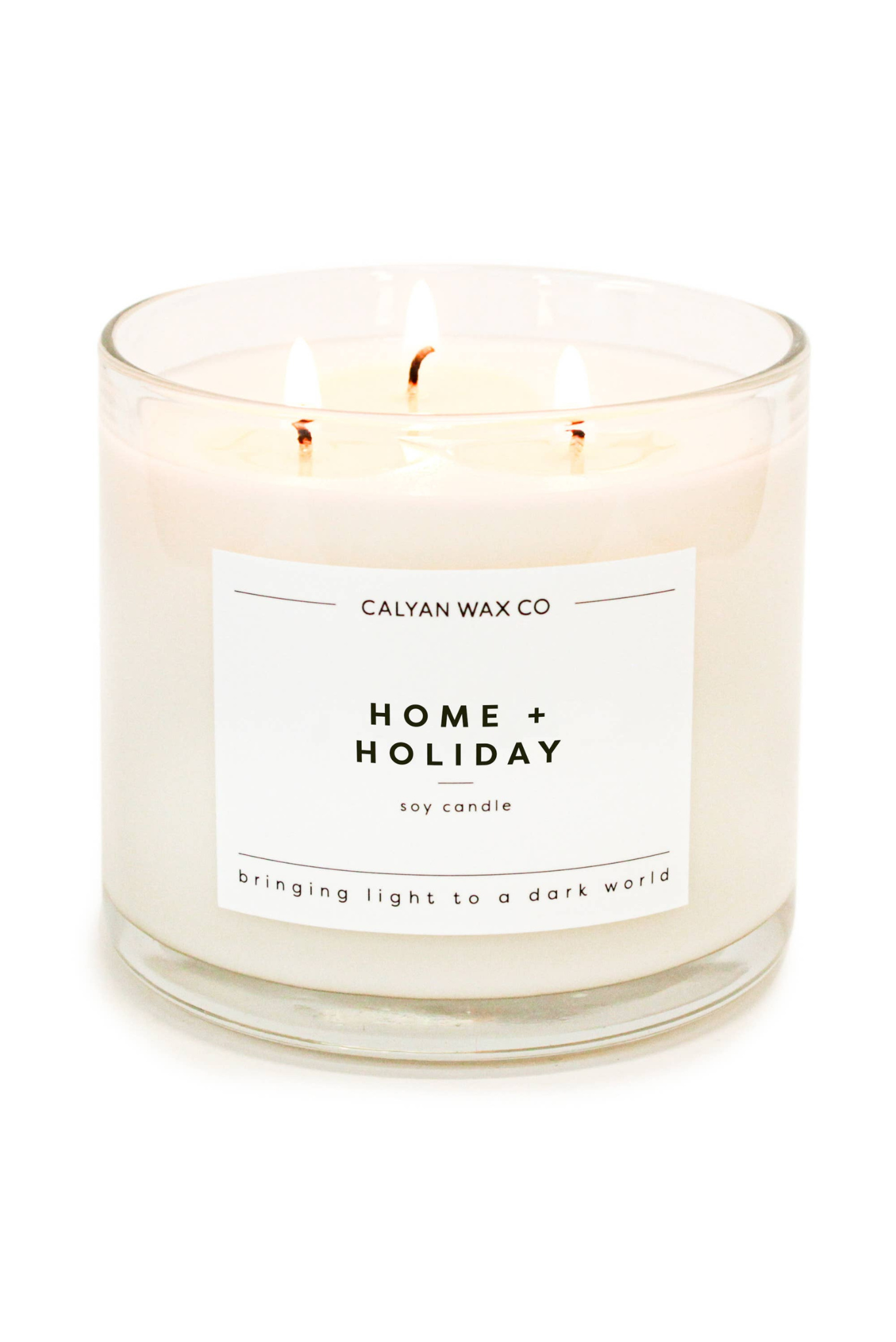 Home/Holiday - 3 Wick Clear Glass Tumbler Soy Candle