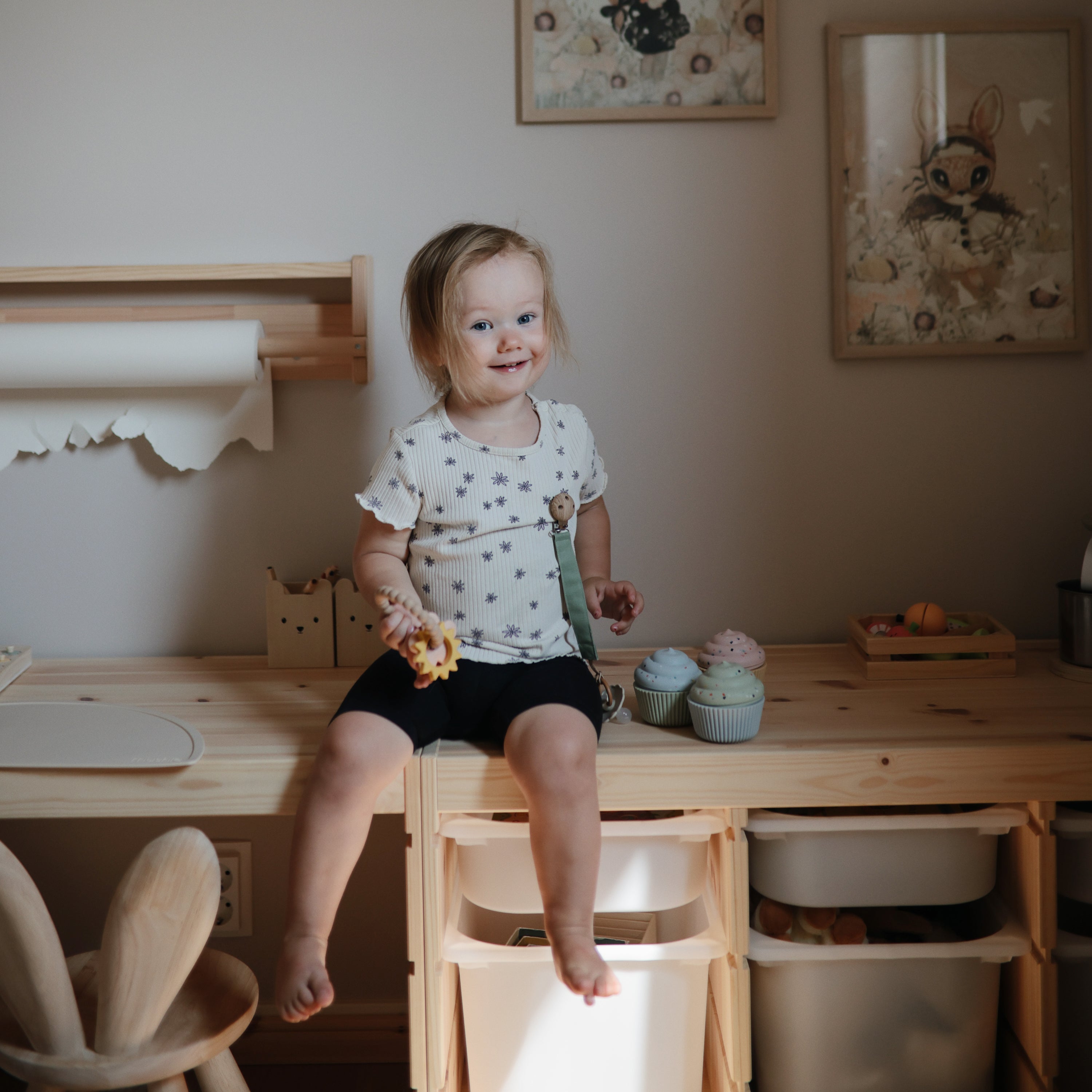 Image of Linen Pacifier Clip 2-Pack