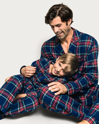 Kid's Brushed Twill Pajama Set in Windsor Tartan