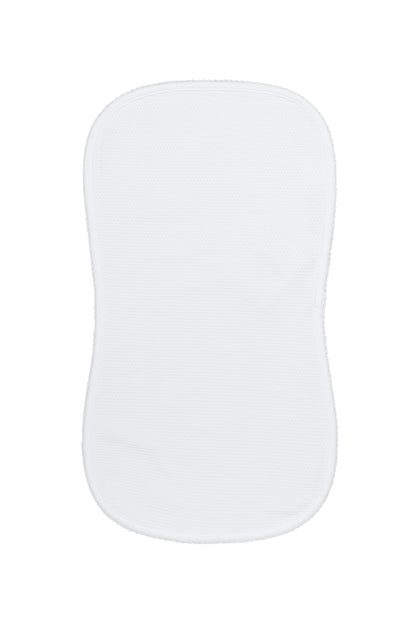 White Bubble Baby Burp Cloth