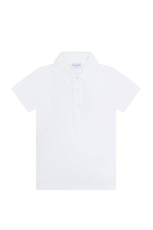 White Pima Cotton Polo Shirt