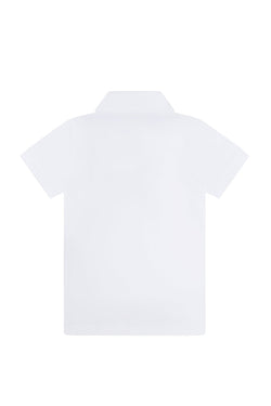 Image of White Pima Cotton Polo Shirt