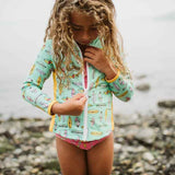 Jo-Jo Full Zip Rash Guard - Surf