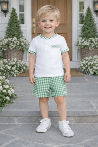 Marco and Lizzy - Cherries Collection Boys 2 pc Short Set