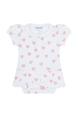 Nellapima - Pink Heart Print Onesie Dress
