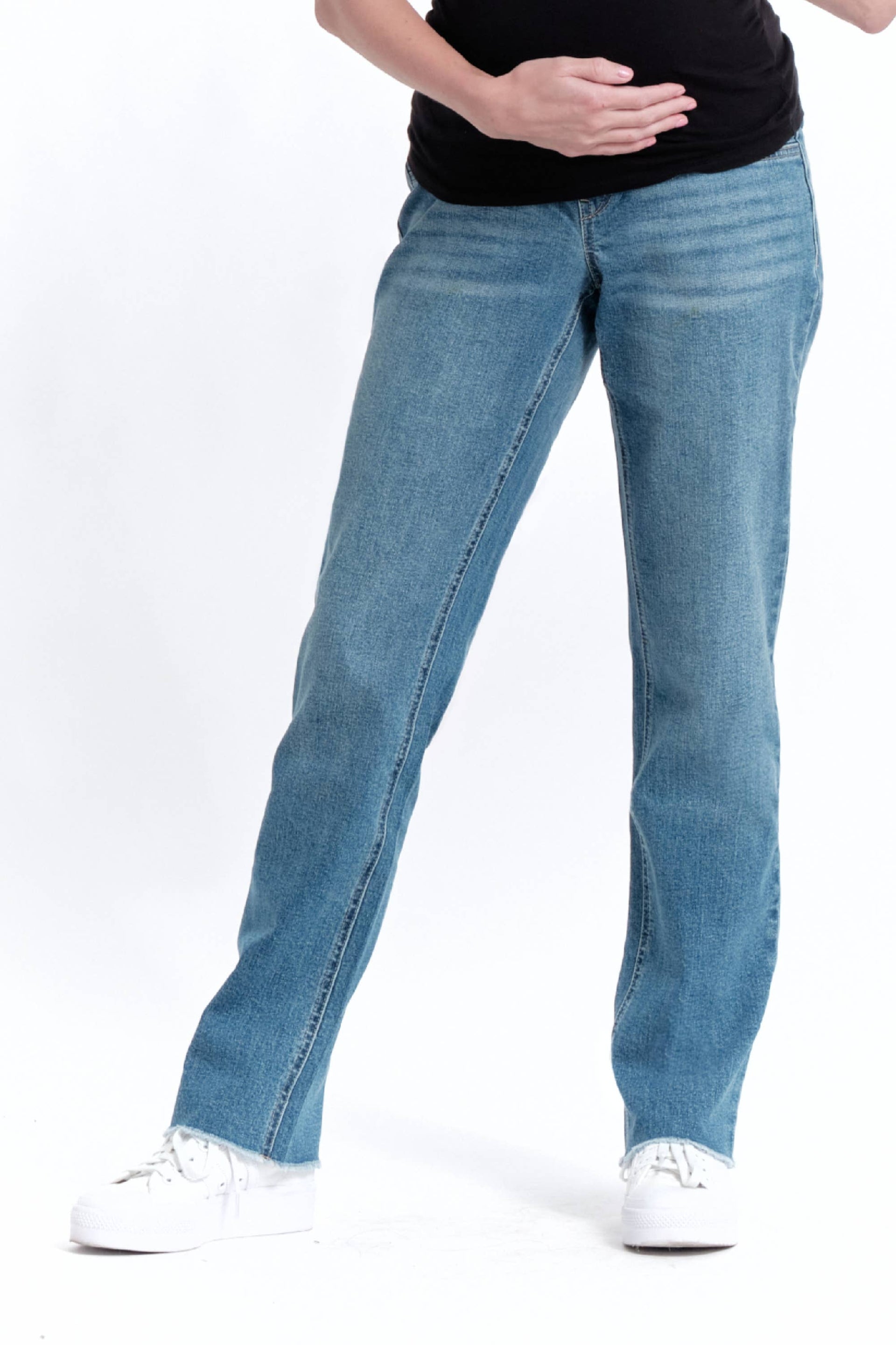1822 Denim - Maternity 32” Relaxed Straight Leg Jean w/ Bellyband- Samuel