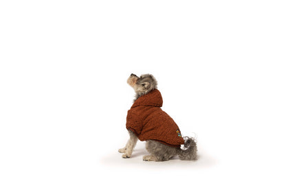fabdog - Rust Sherpa Dog Hoodie: 20"