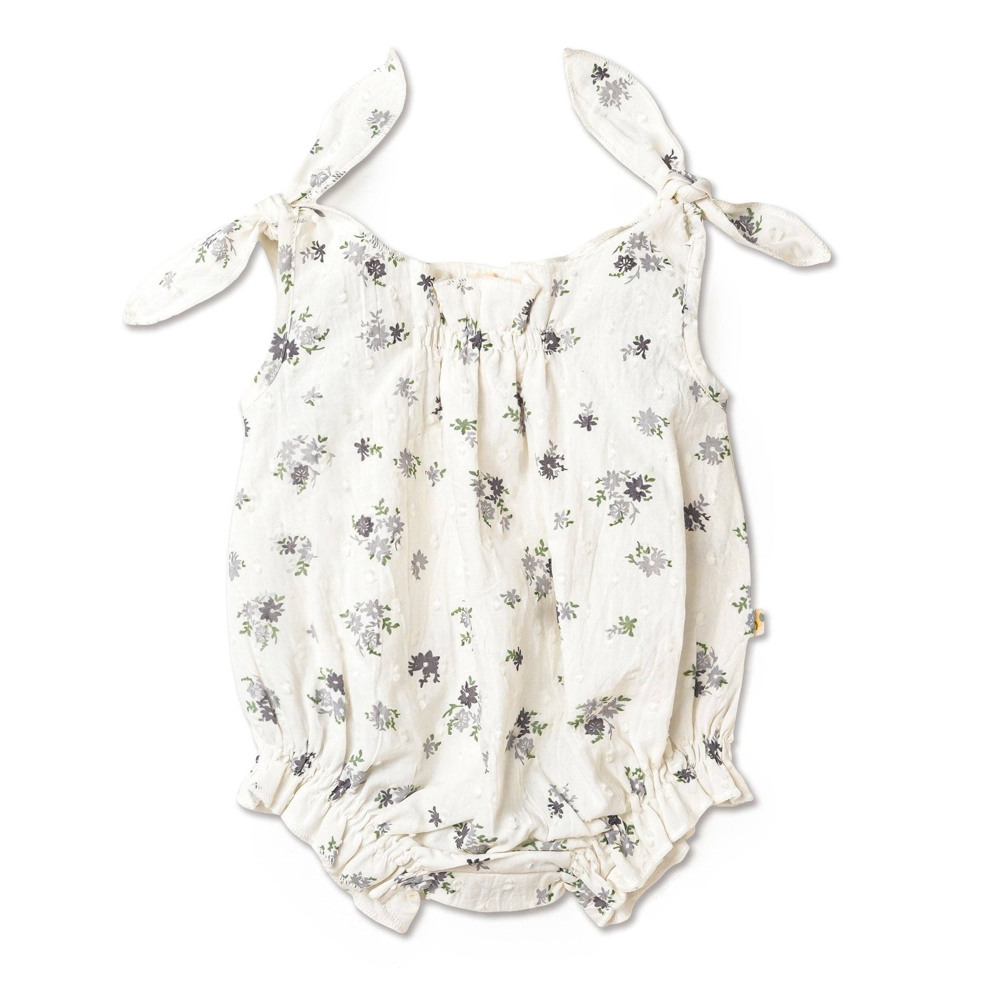 Organic Tie Shoulder Bubble Romper