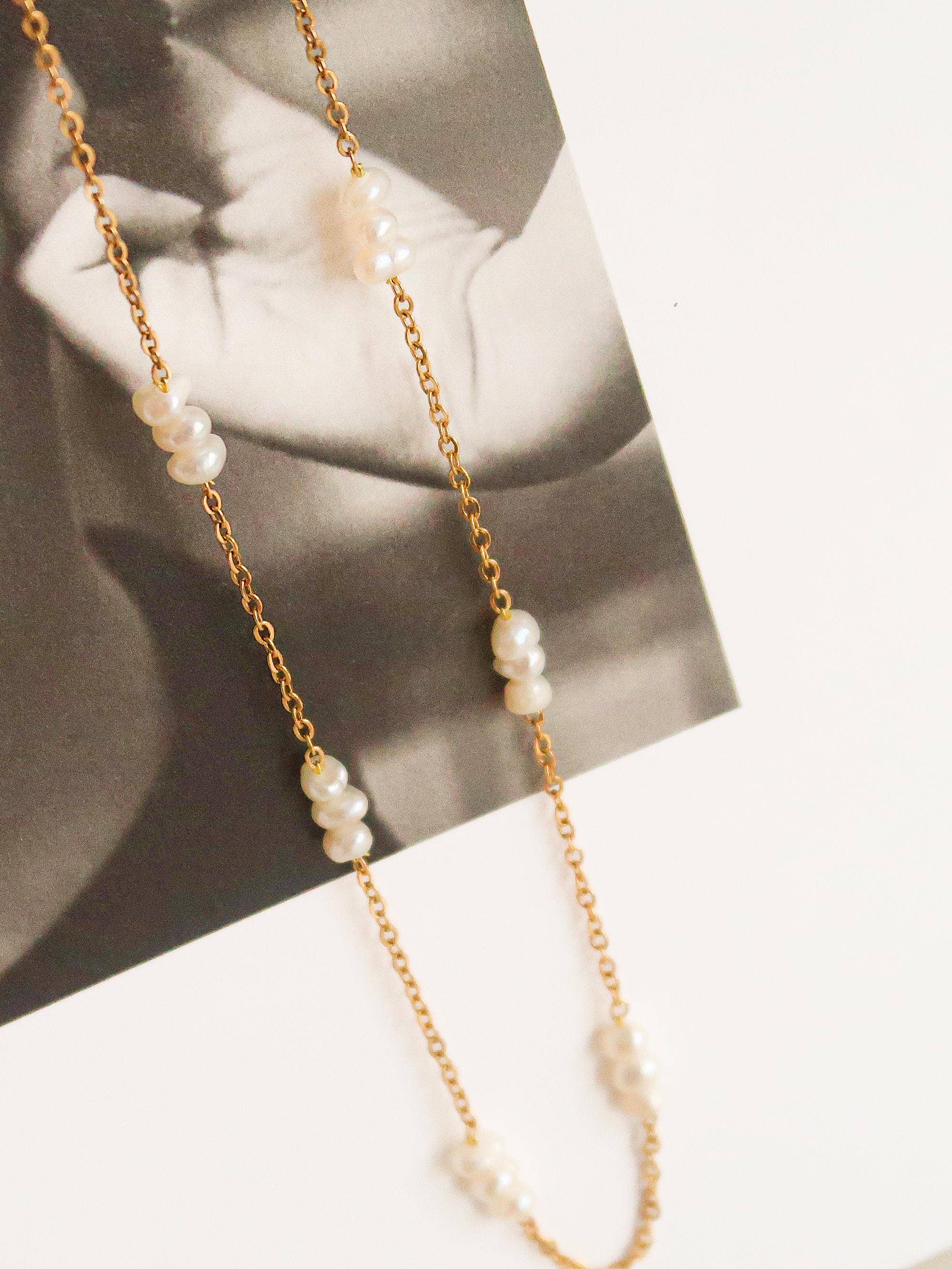 Image of 18K Non-Tarnish Petite Pearl Chokers