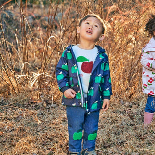 Denim Green Apple Patch Baby Pant