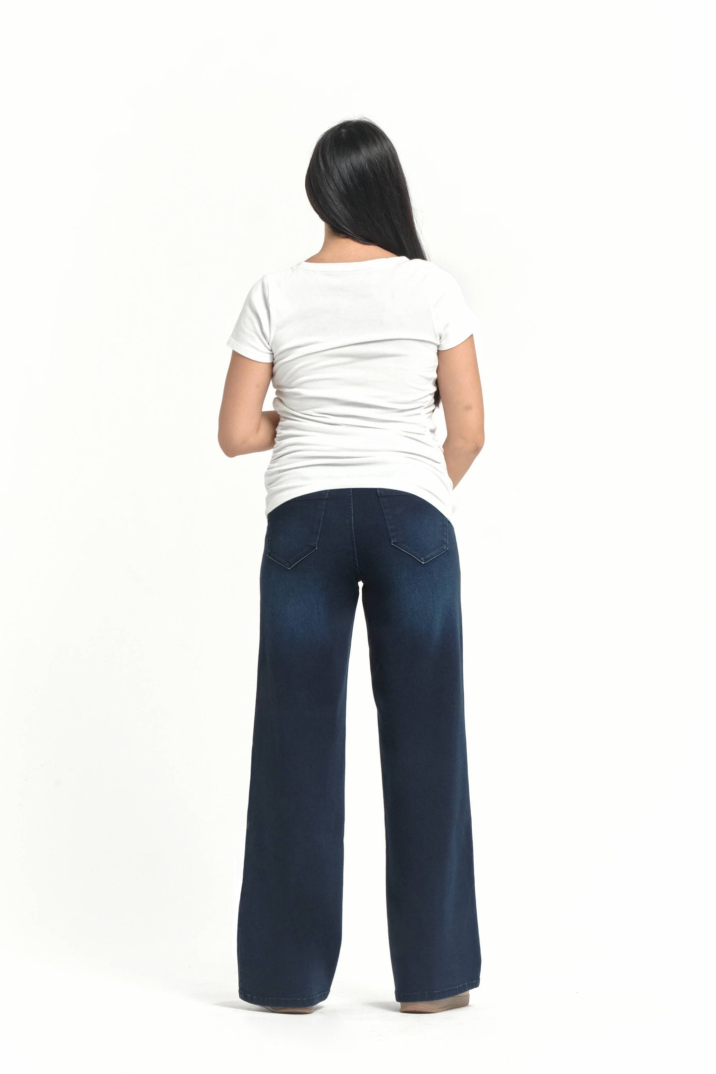 1822 Denim - Maternity 32" Better Butter Wide Leg Jean in Yanique