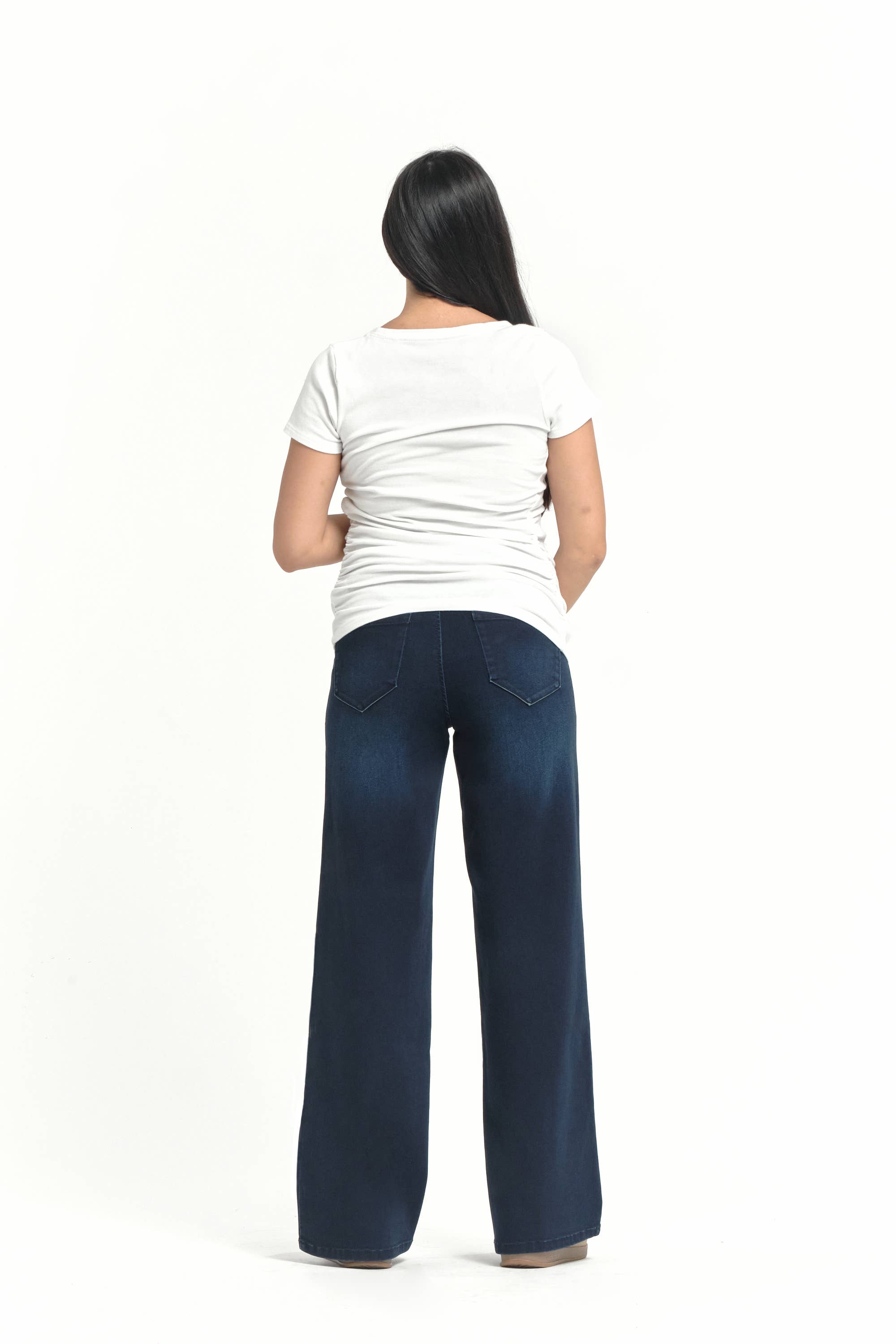 1822 Denim - Maternity 32" Better Butter Wide Leg Jean in Yanique