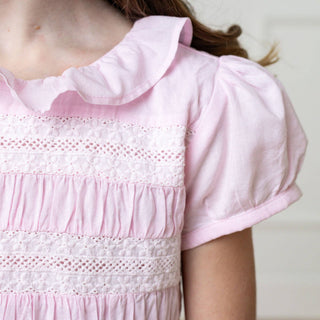 Hope and Henry - Organic Puff Sleeve Smocked Party Dress