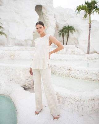 Collete Linen Knit Maternity Pants