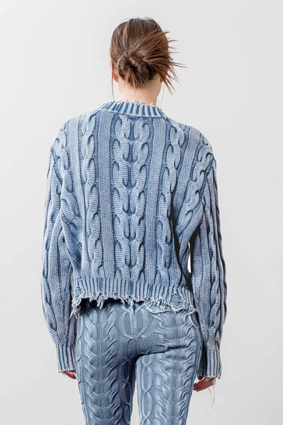 Image of Distressed Trim Sweater