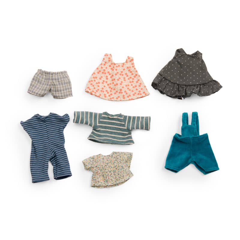 MOULIN ROTY by Speedy Monkey - Suitcase Rabbit & Mouse Wardrobe - Stuffed Toy