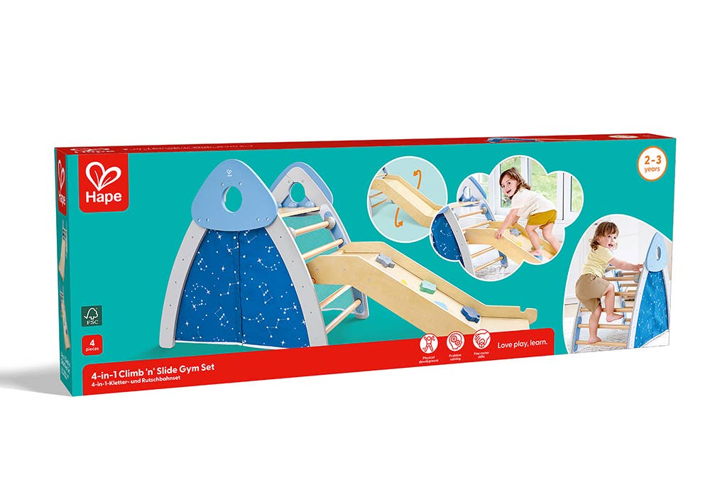 4-in-1 Climb 'n' Slide Gym Set