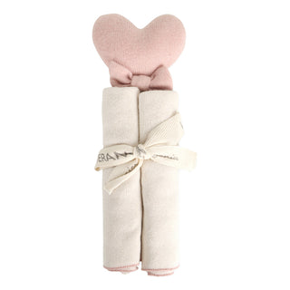 Viverano Organics - Heart - Organic Baby Lovey Security Blanket
