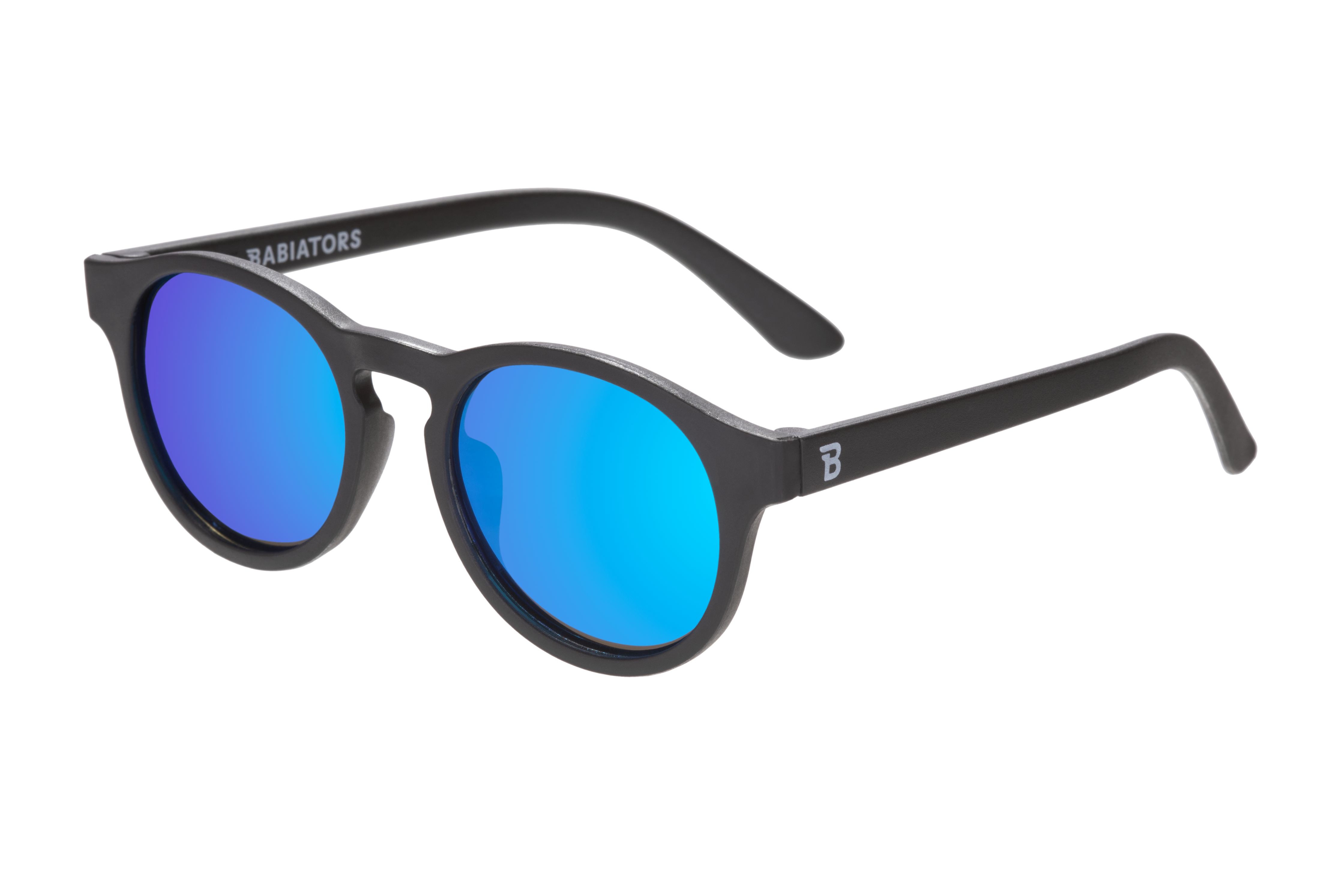 Jet Black w/ Cobalt Blue Lens  Polarized Keyhole Sunglasses
