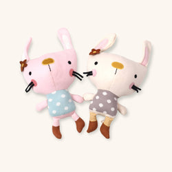 Image of Viverano Organics - Sam Bunny Organic Cotton Stuffed Animal Baby Kid Toy