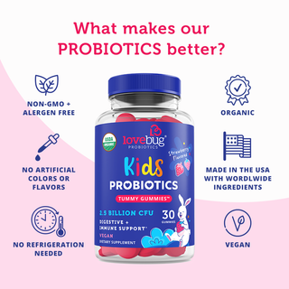 LoveBug Probiotics - Kids Probioitcs Organic - Gummies