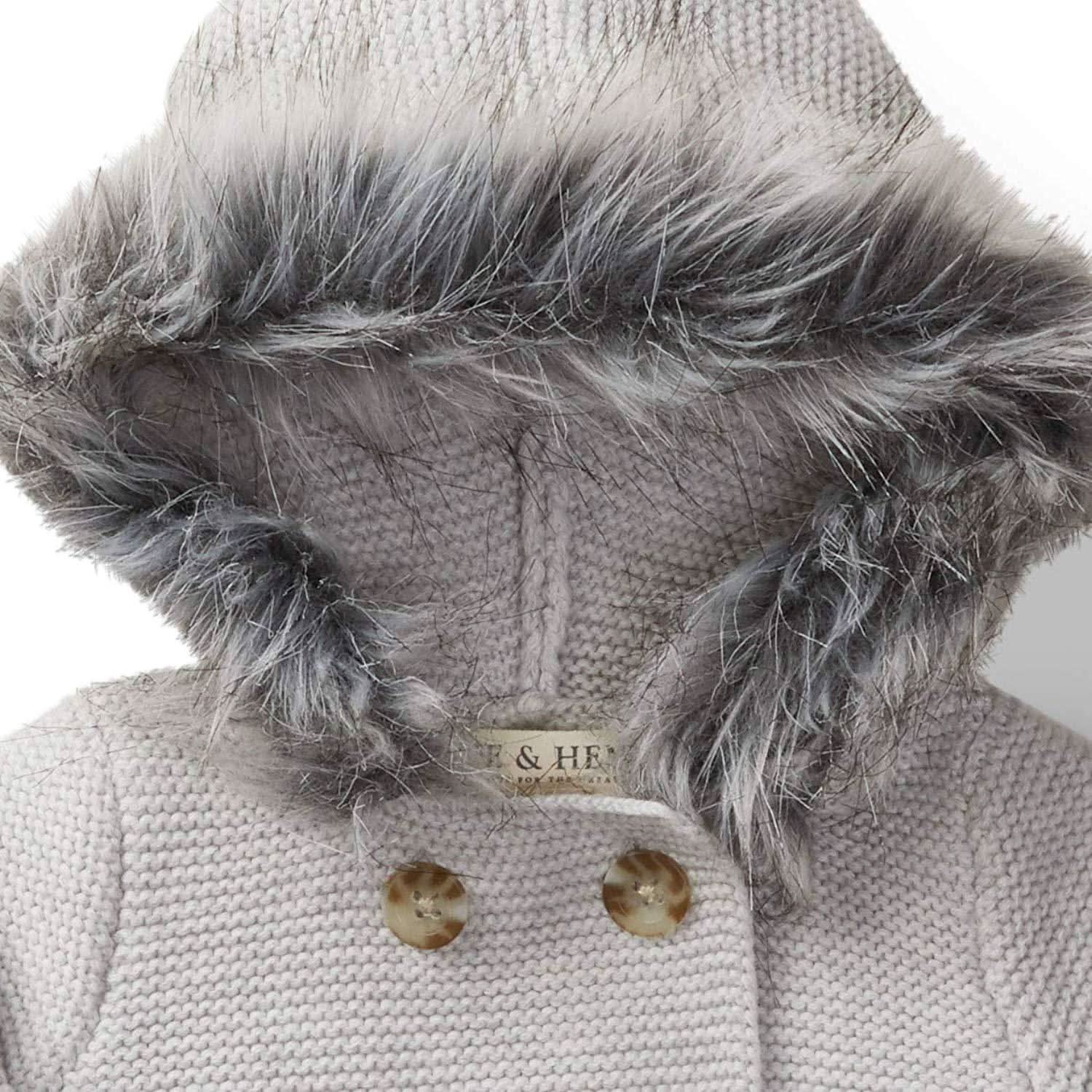 Image of Faux Fur Hooded Sweater Set