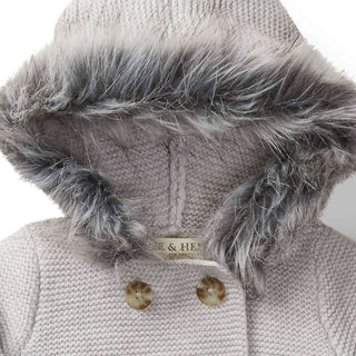 Faux Fur Hooded Sweater Set