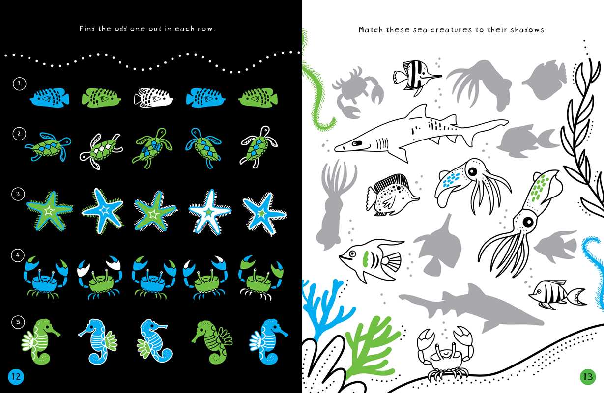 Brain Boosters Under the Sea Puzzles (with neon colors) by Vicky Barker