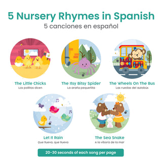 Bilingual Musical Book: Spanish Nursery Rhymes