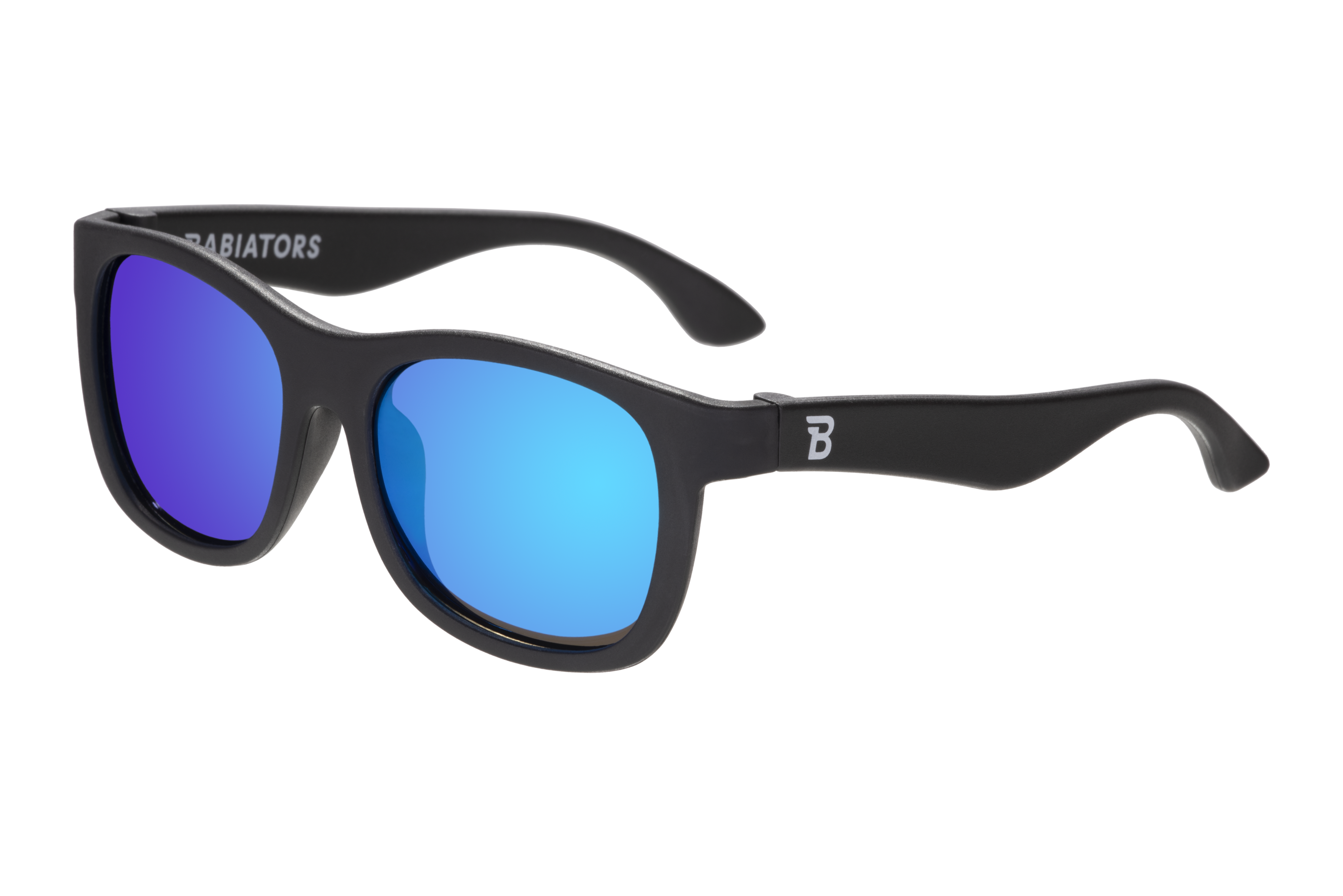 Image of Babiators - Jet Black Polarized Kid Sunglasses with Mirrored Lens: Ages 0-2