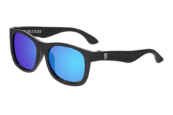 Image of Babiators - Jet Black Polarized Kid Sunglasses with Mirrored Lens: Ages 0-2