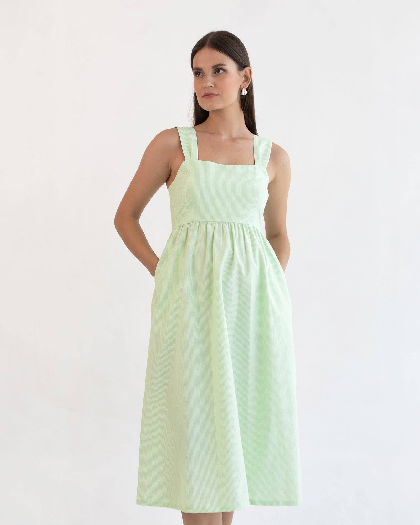 Nina Midi Maternity Dress