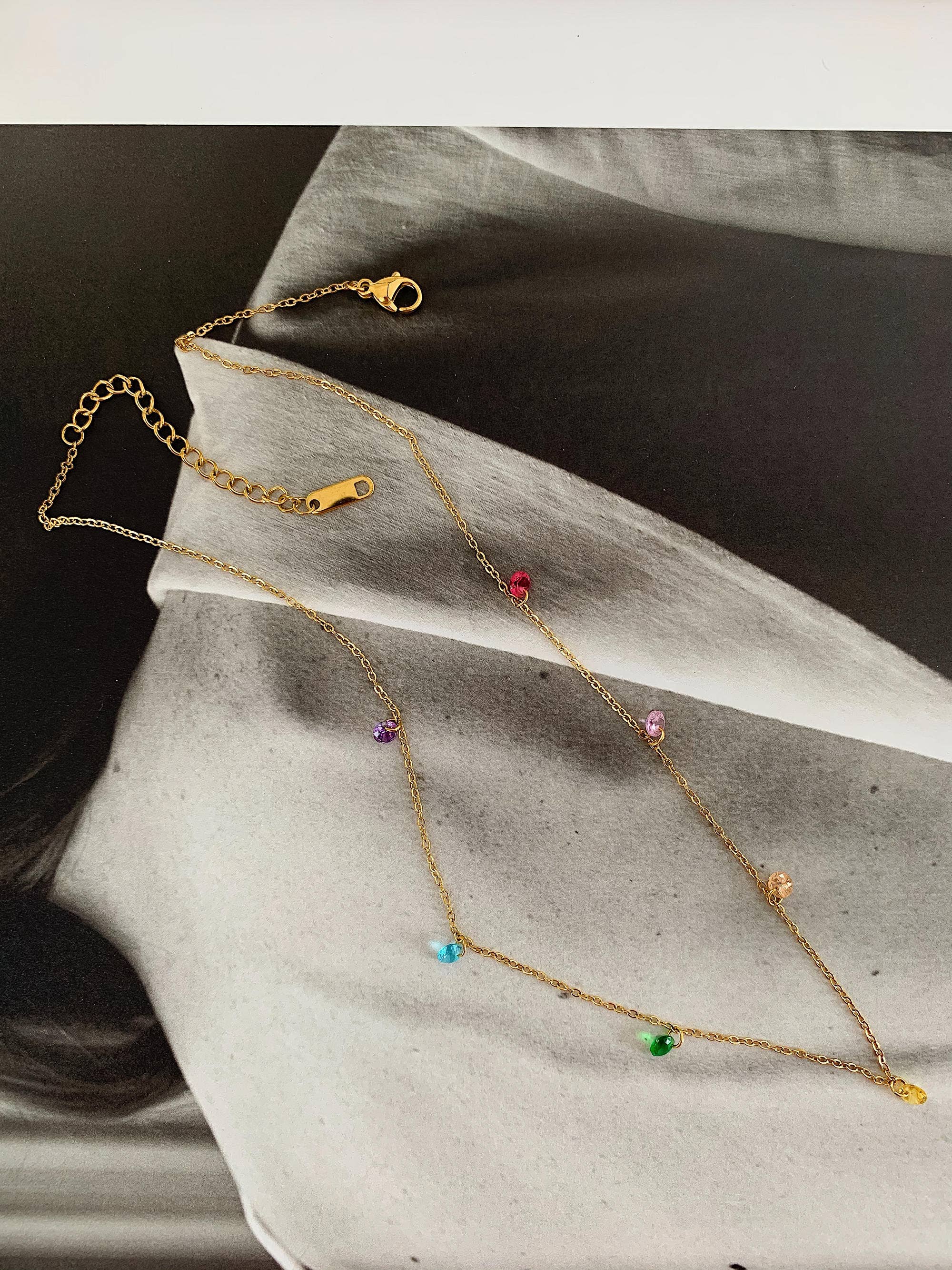 Image of Ariana 18K Non-Tarnish Petite CZ Chain Necklace