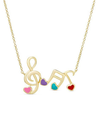 Musical Note Links Necklace
