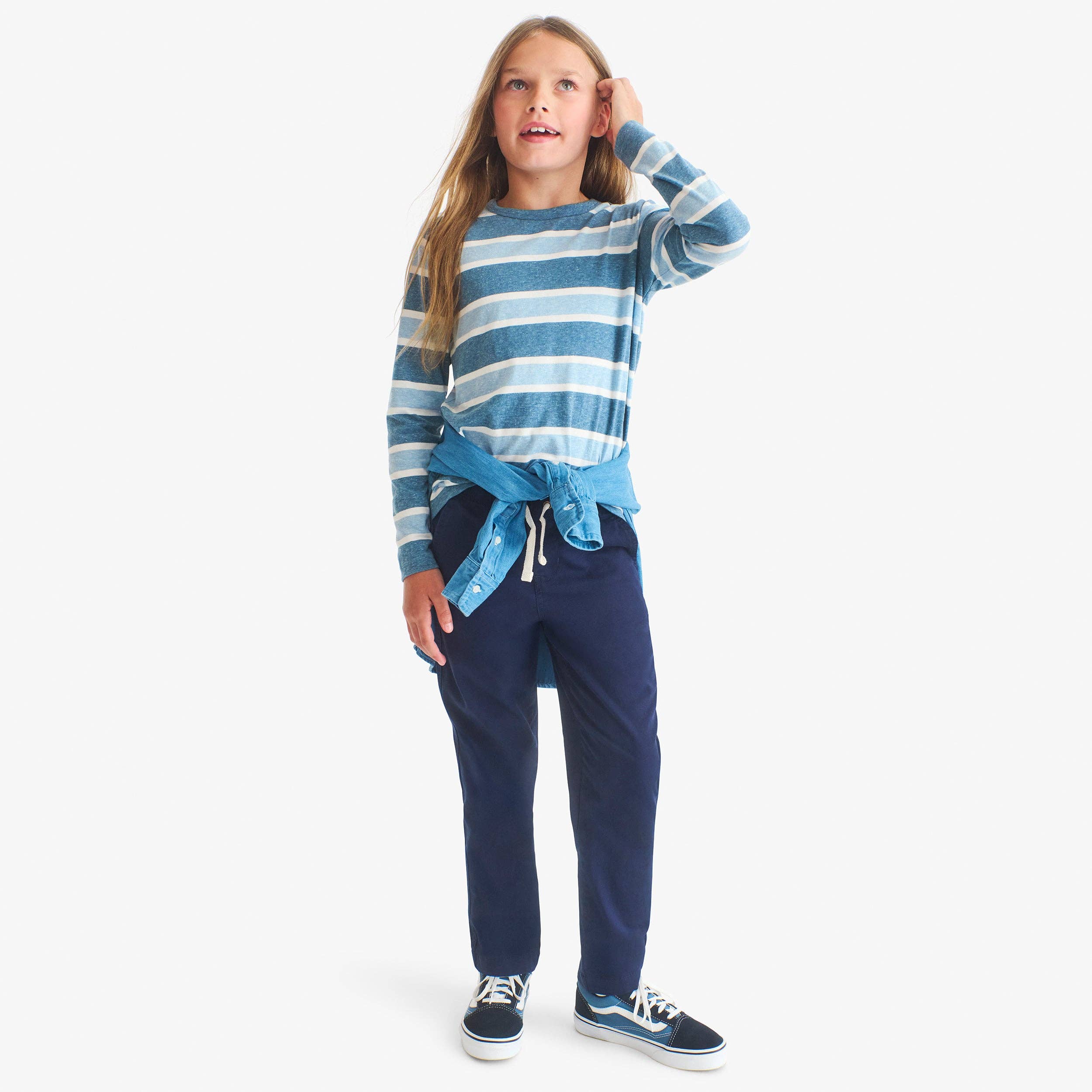 Primary - Kids stretch chino drawstring pant
