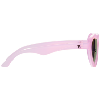 Babiators - Frosted Pink Heart | Purple Polarized Mirrored Lenses