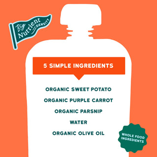 Serenity Kids Organic Sweet Potato & Parsnip with Organic Carrots and Olive Oil Pouch