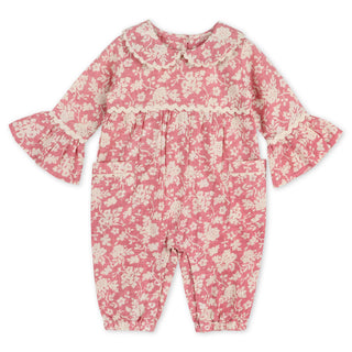 Viverano Organics - Beatrice Floral Baby Jumpsuit & Headband (Organic Cotton)