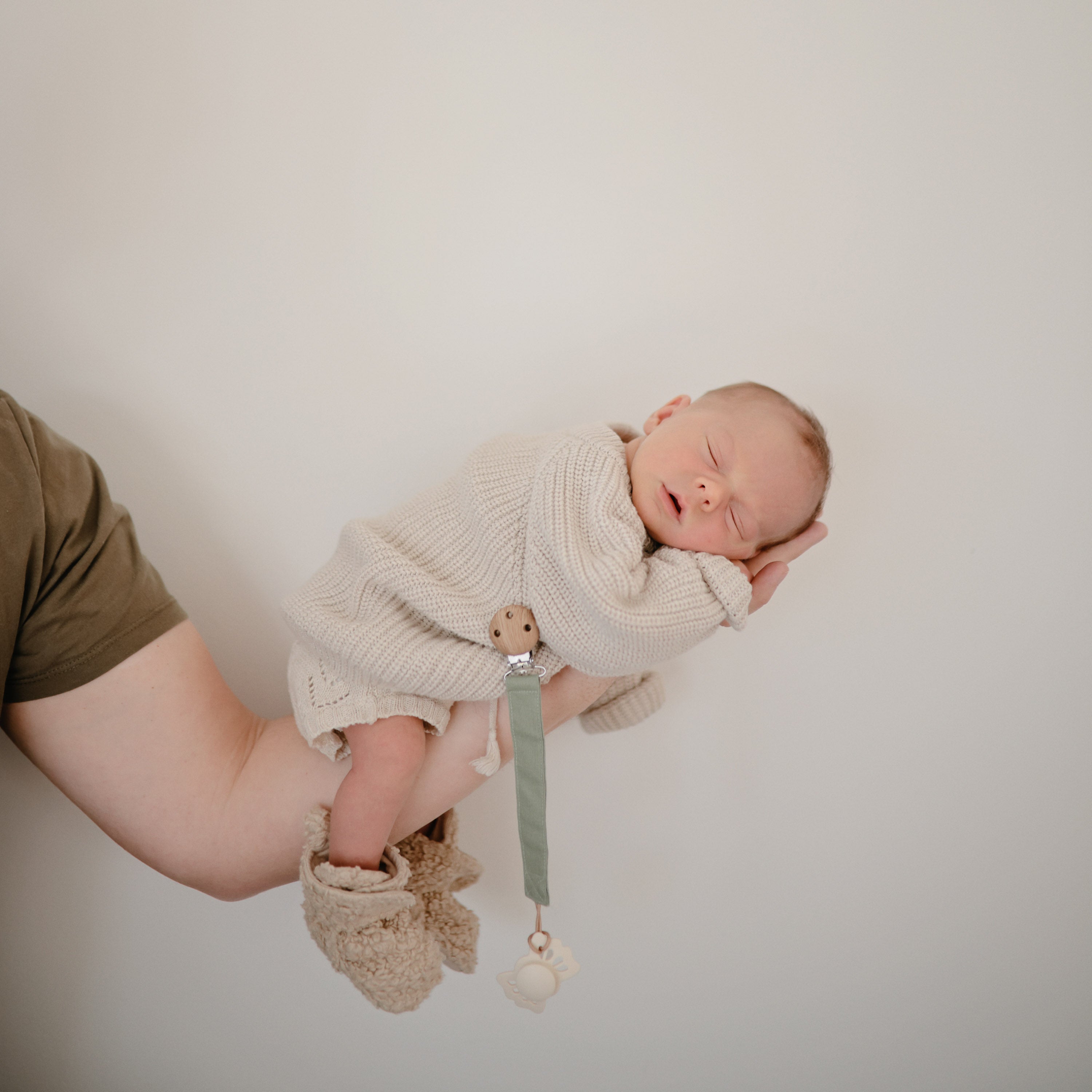 Image of Linen Pacifier Clip 2-Pack