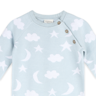 Viverano Organics - Moon & Stars Dream Knit Jumpsuit Romper (Organic Cotton)