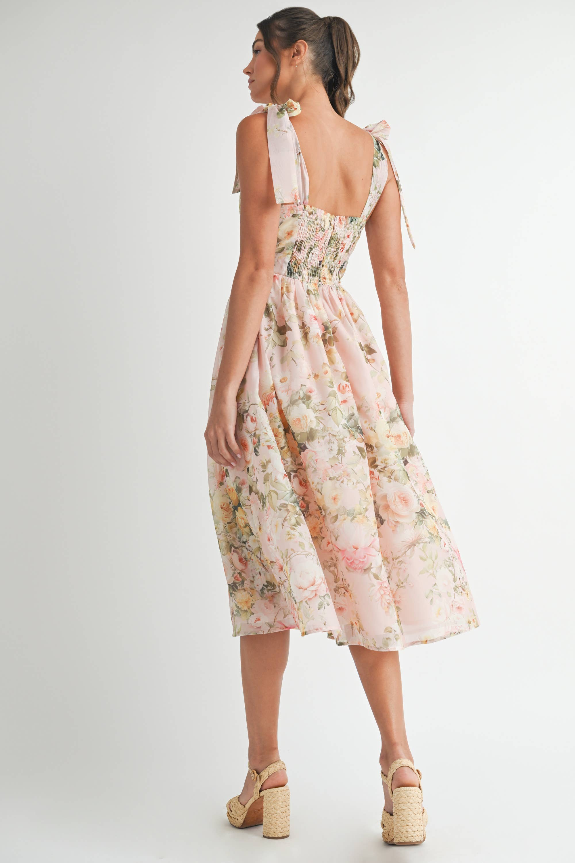 Image of Floral Printed Midi Dress